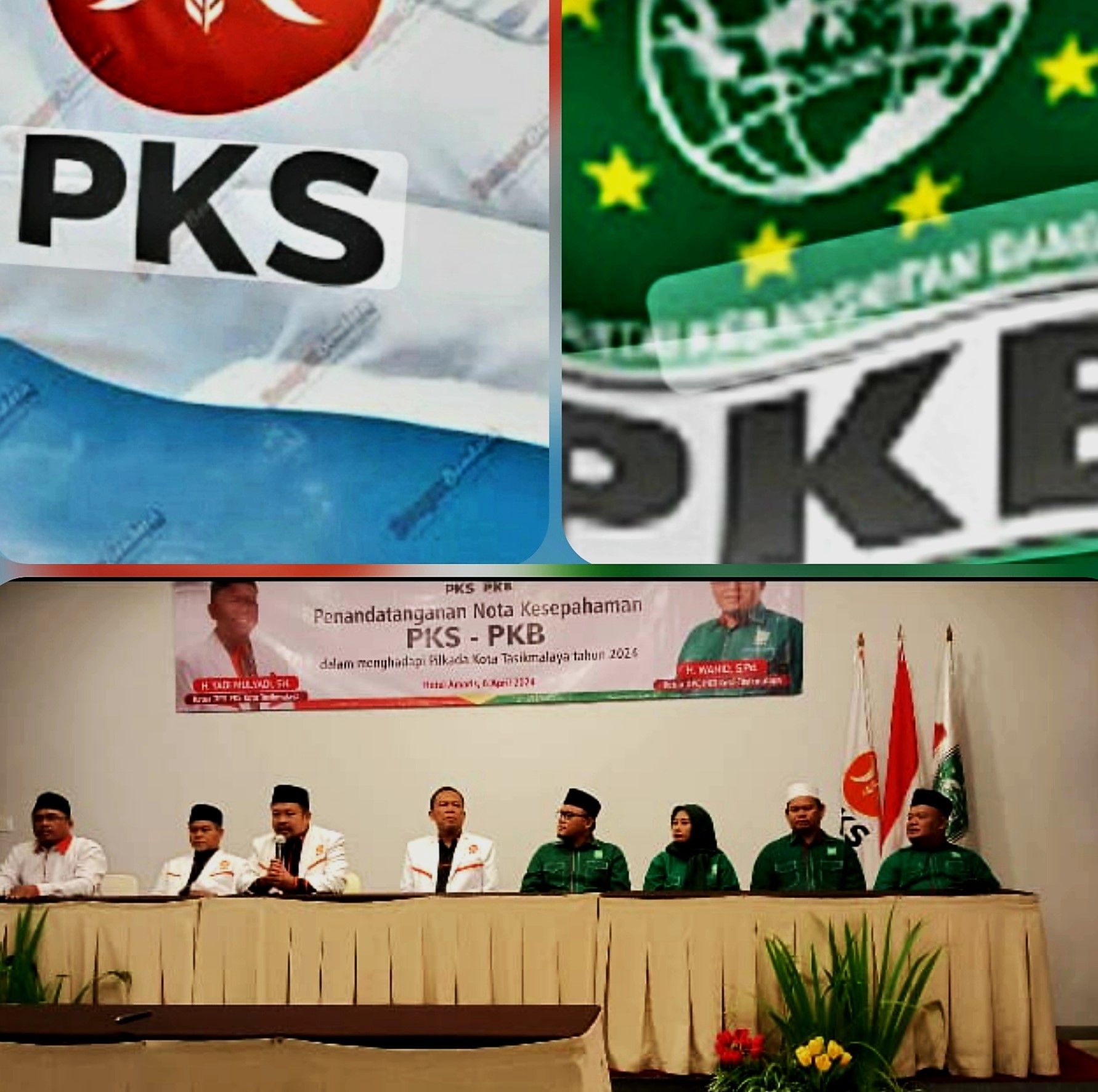Pembentukan dan penandatangan Nota Kesepahaman antara PKB-PKS di sebuah hotel