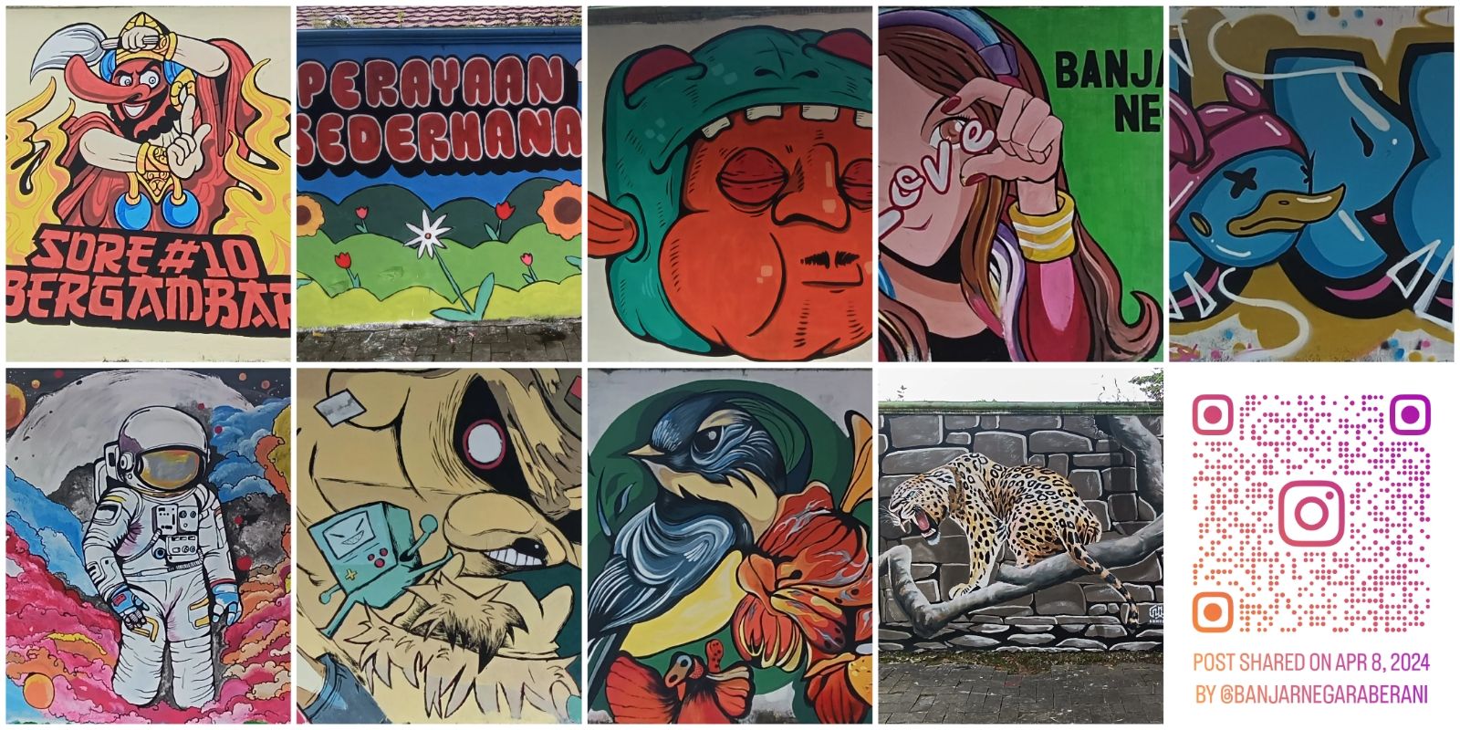 Karya seniman mural Banjarnegara di dinding TRMS Serulingmas