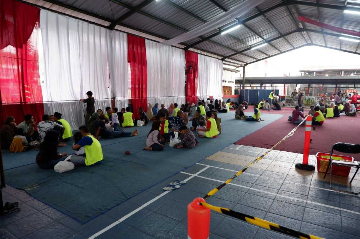 Suasana kunjungan layanan khusus IdulFitri di Lapas Narkotika Kelas IIa Bandung