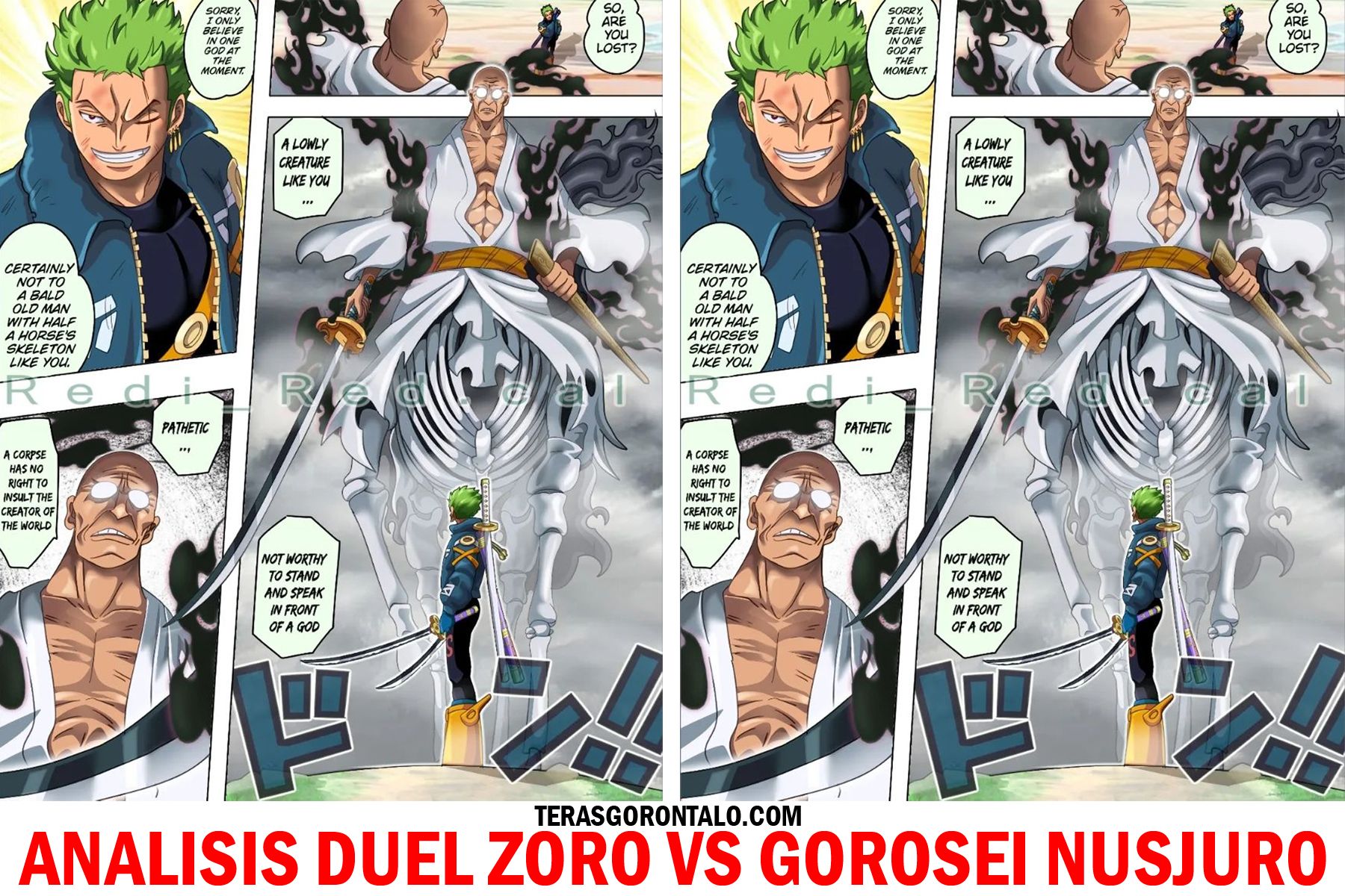 ONE PIECE: Berikut Analisis Jika Benar Terjadi Pertarungan Antara Roronoa Zoro vs Gorosei Nusjuro di Arc Egghead.