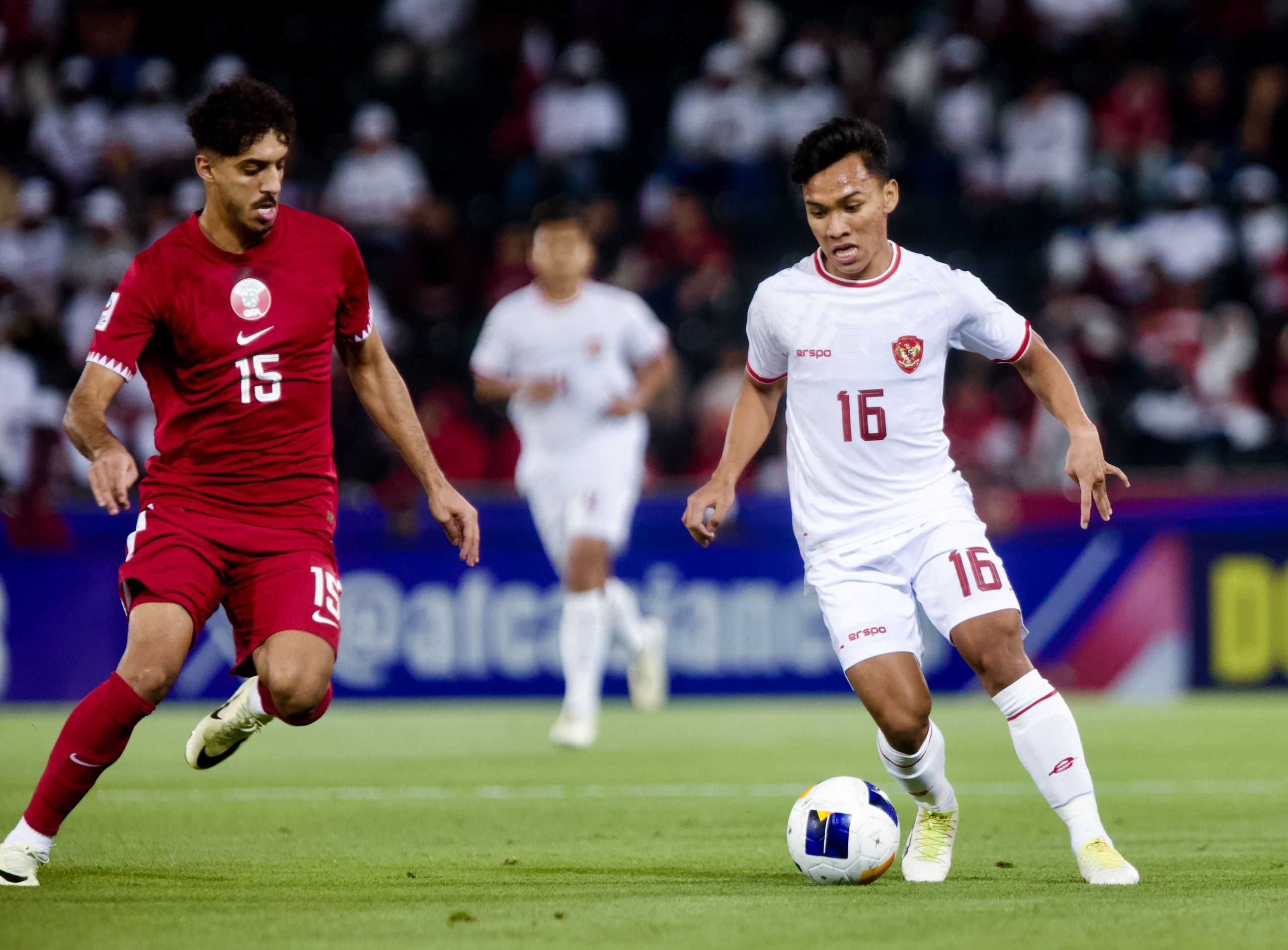 Pertandingan seru antara Tim U-23 Indonesia dan Qatar di Piala Asia U-23 2024