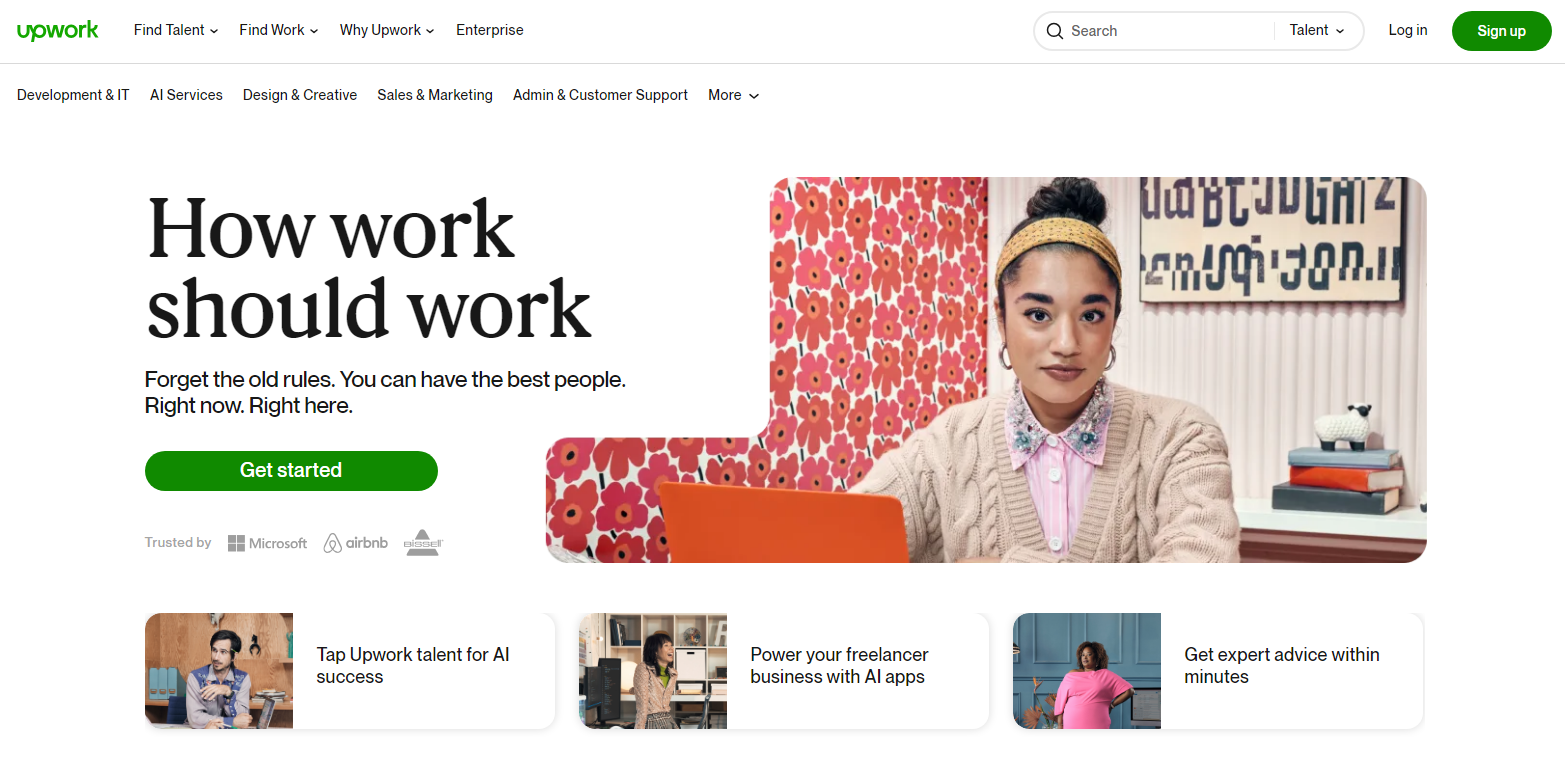Upwork, website penghasil uang saldo DANA yang cocok untuk pelajar