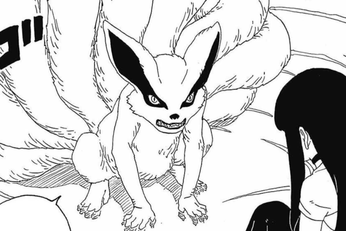 Kurama bersama Himawari Boruto Two Blue Vortex Chapter 9.