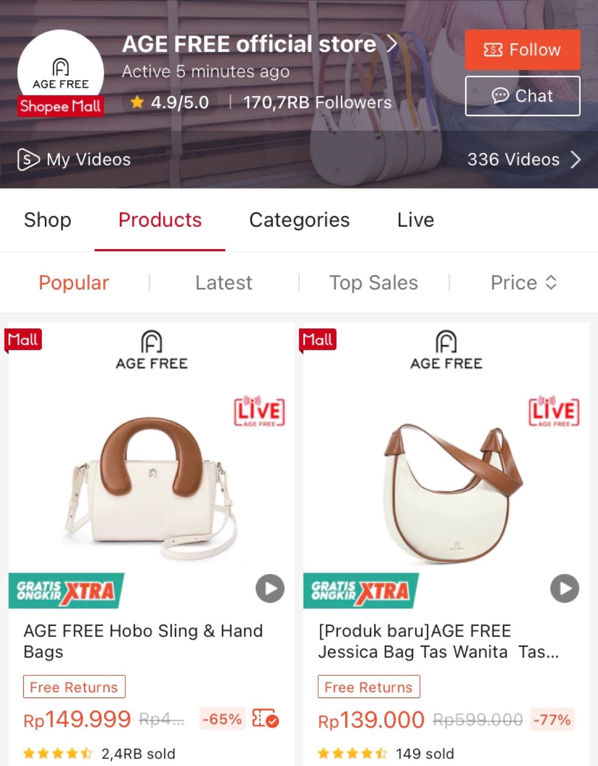 Age Free Official Store di Shopee Mall