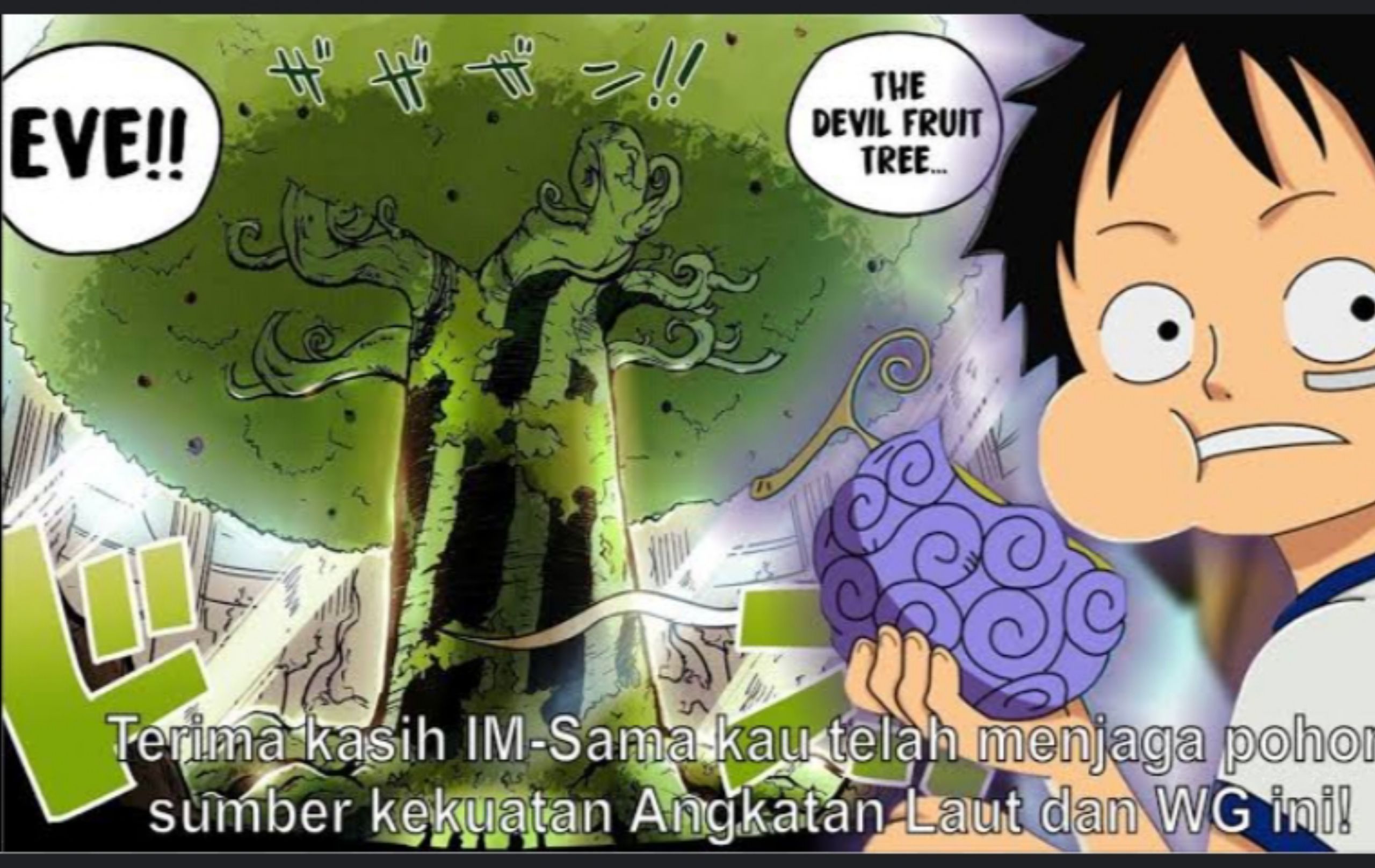 One Piece: Asal Mula Buah Iblis Ternyata Dari Pohon yang Sangat Besar Berada di Dasar