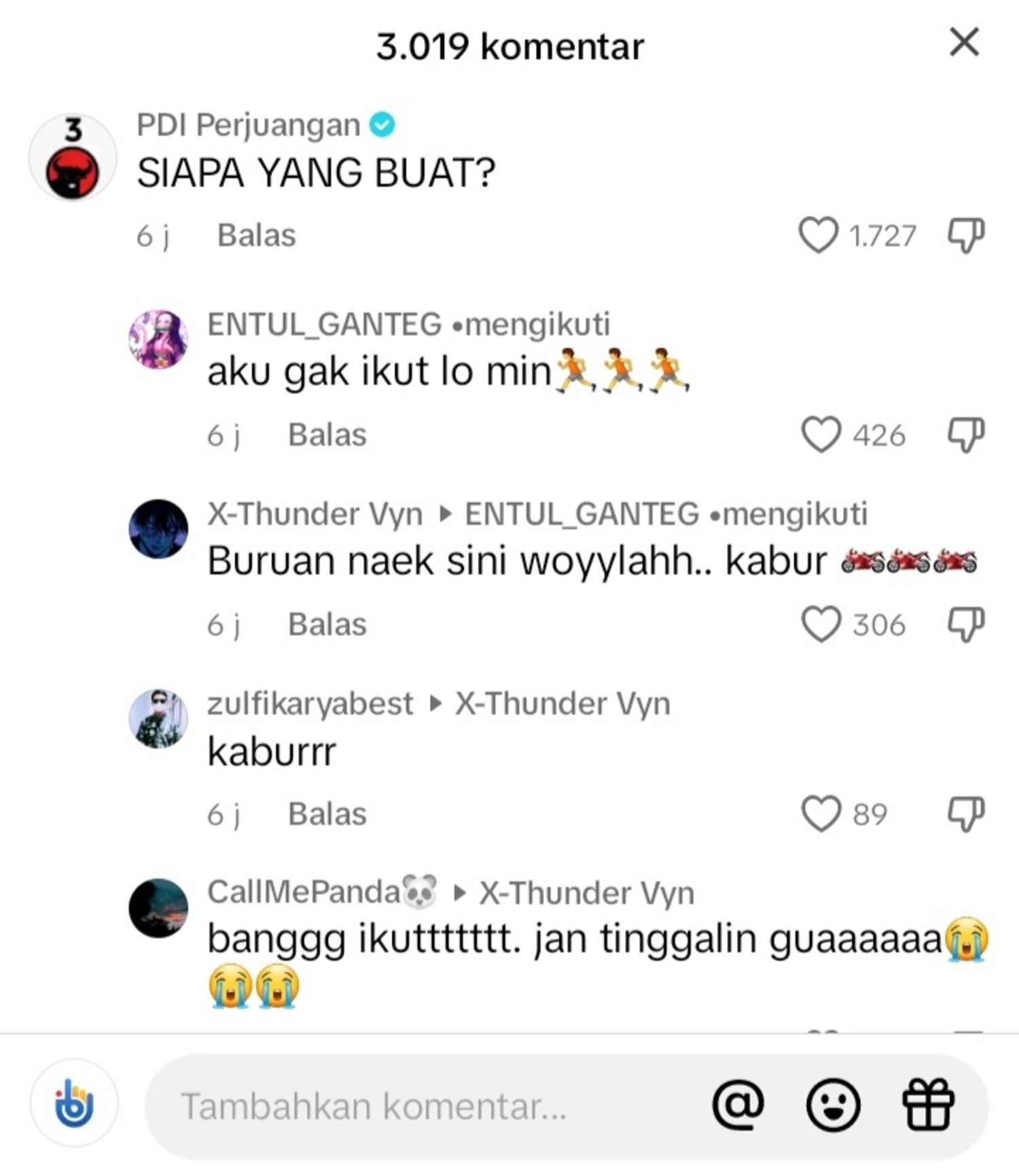 Komentar netizen yang mengolok ngolok