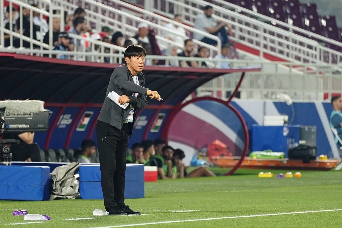 Pelatih Timnas Indonesia U23 Shin Tae-yong saat mendampingi tim melawan Yordania U23 dalam ajang Piala Asia U23 2024 di Qatar. Minggu 21 April 2024.*/PSSI