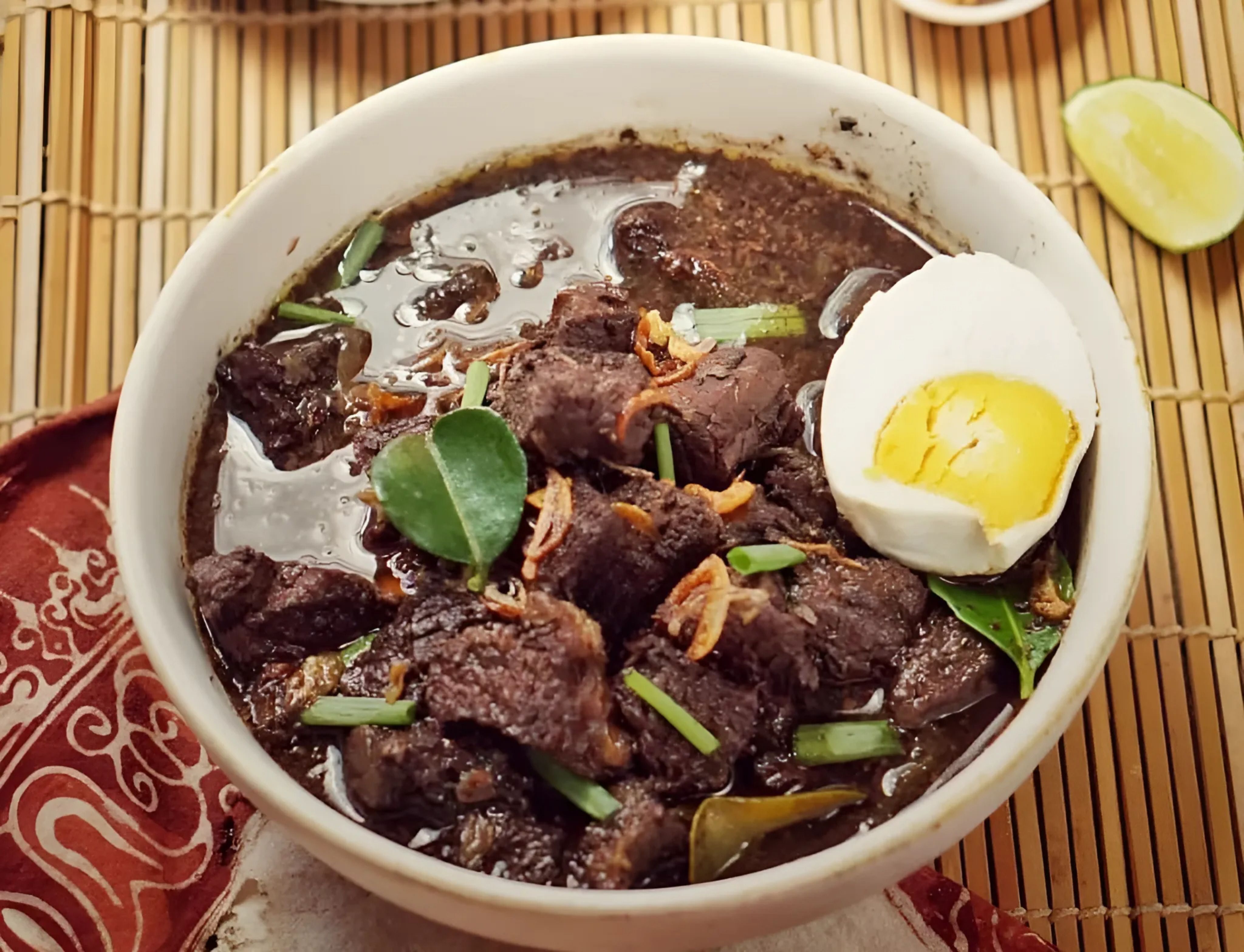 Berikut resep rawon daging sapi yang lezat untuk merayakan Idul Adha. Rawon daging sapi khas Surabaya yang empuk dan kuah pekat/Instagram/@niken.p.r