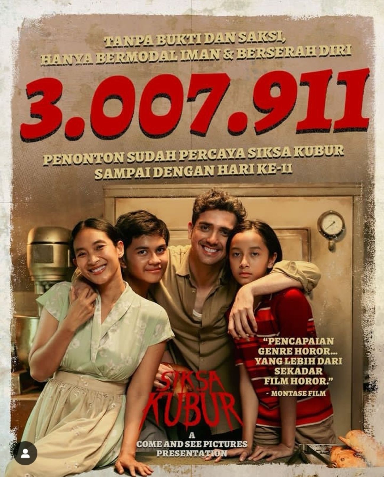 Film Siksa Kubur Karya Joko Anwar Tembus 3 Juta Penonton, Hingga Penayangan di Hari Ke-11