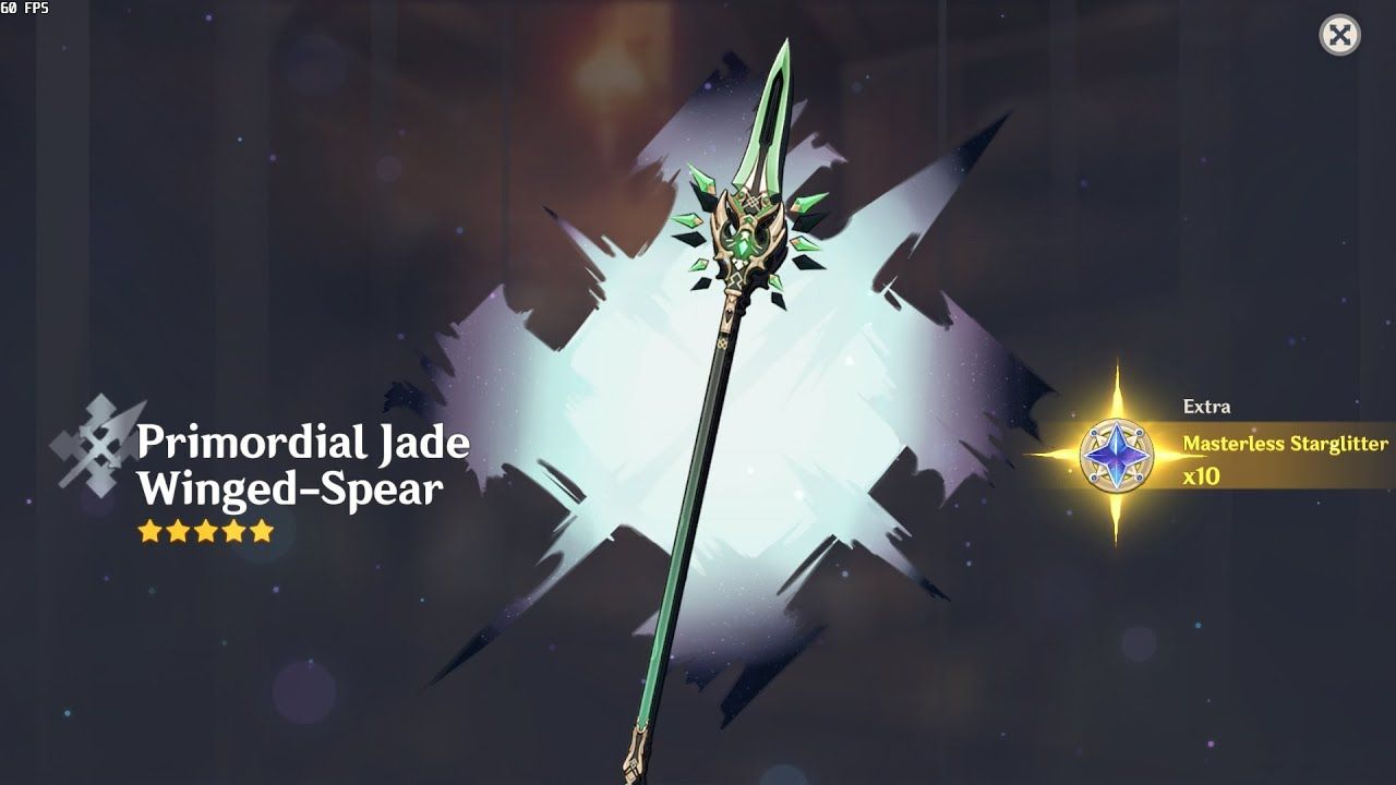 Primordial Jade Winged Spear, salah satu weapon yang cocok untuk Arlecchino Genshin Impact