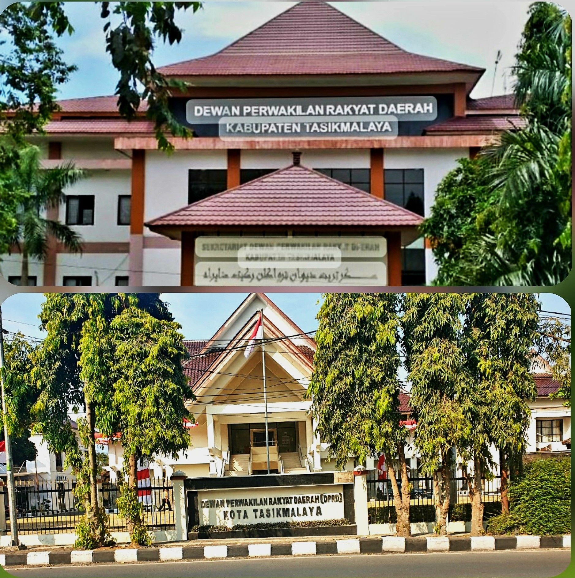 Gedung DPRD Kab dan Gedung DPRD Kota Tasikmalaya yang akan m,enjadi tempat beraktiivitas Anggota Dewan Terpilih