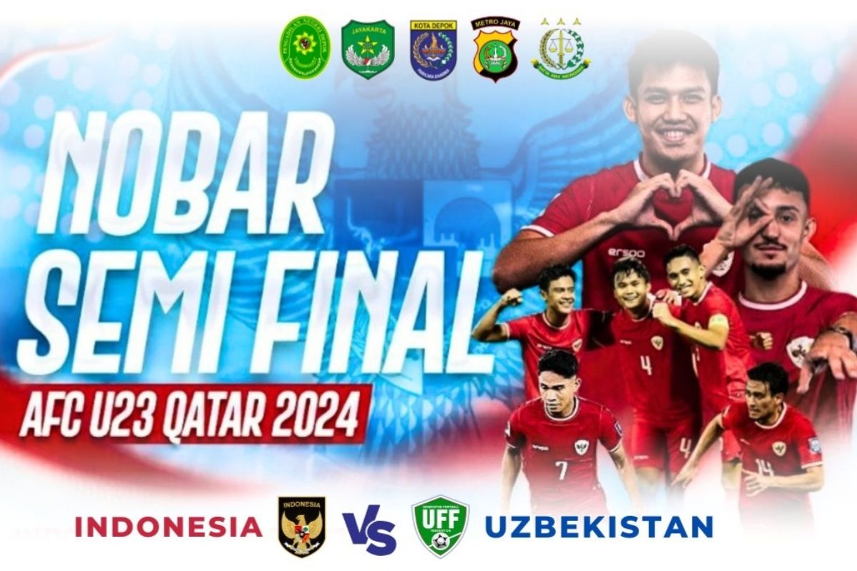 Info lokasi nobar Timnas Indonesia U 23 vs Uzbekistan Jabodetabek, Bandung, Jogja, dan link nonton Piala Asia di RCTI hari Senin, 29 April.