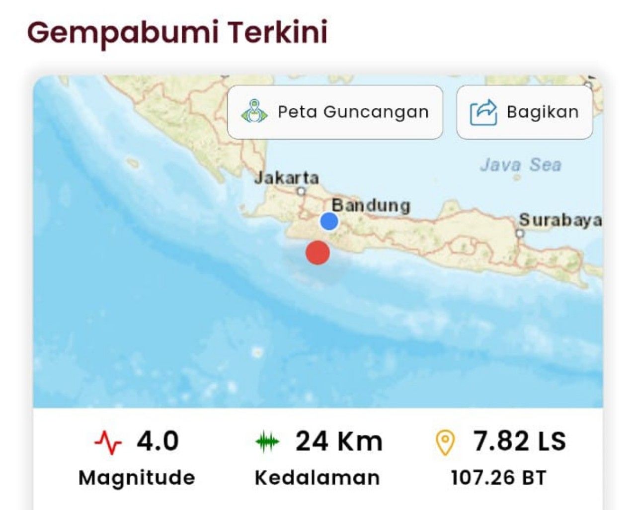 Info Gempa Terkini Bmkg Barusan Menit Yang Lalu Rabu Mei Malam Ini Pusat Gempa Kab