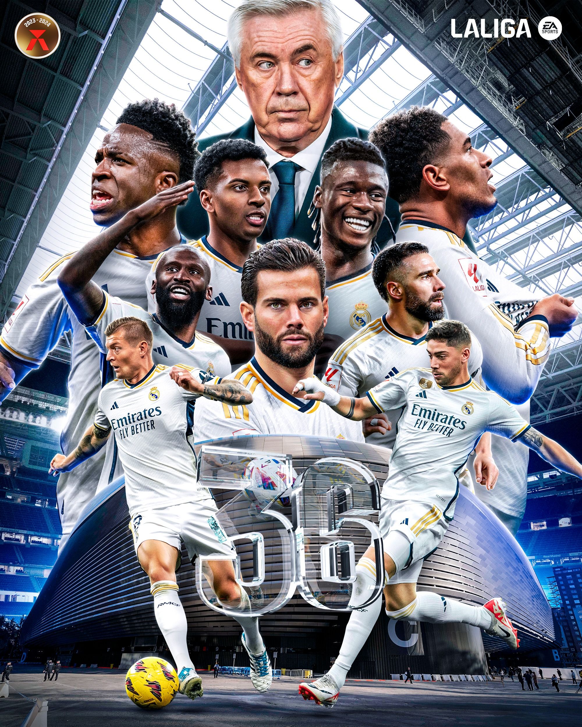Real Madrid juara LaLiga Spanyol 2023/2024.