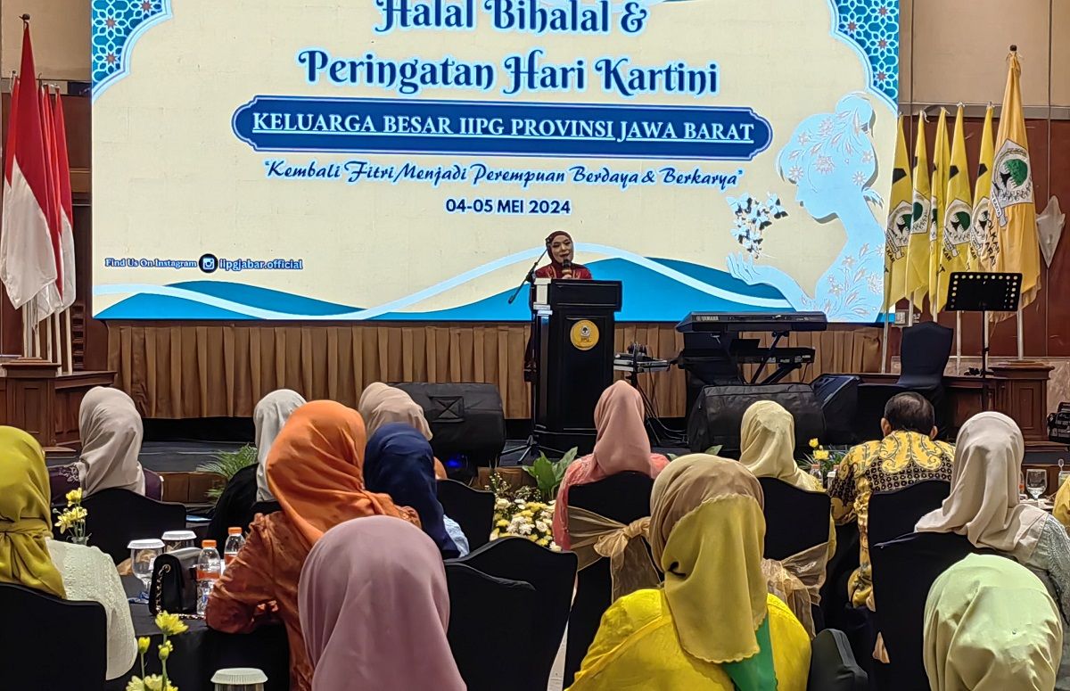 Acara Halal Bihalal, Peringatan Hari Kartini dan Pendidikan Poltik yang diselenggarakan Ikatan Isteri Partai Gokar (IIPG) Provinsi Jawa Barat di Hotel Preanger Kota Bandung, Sabtu, 4 Mei 2024./PR JABAR