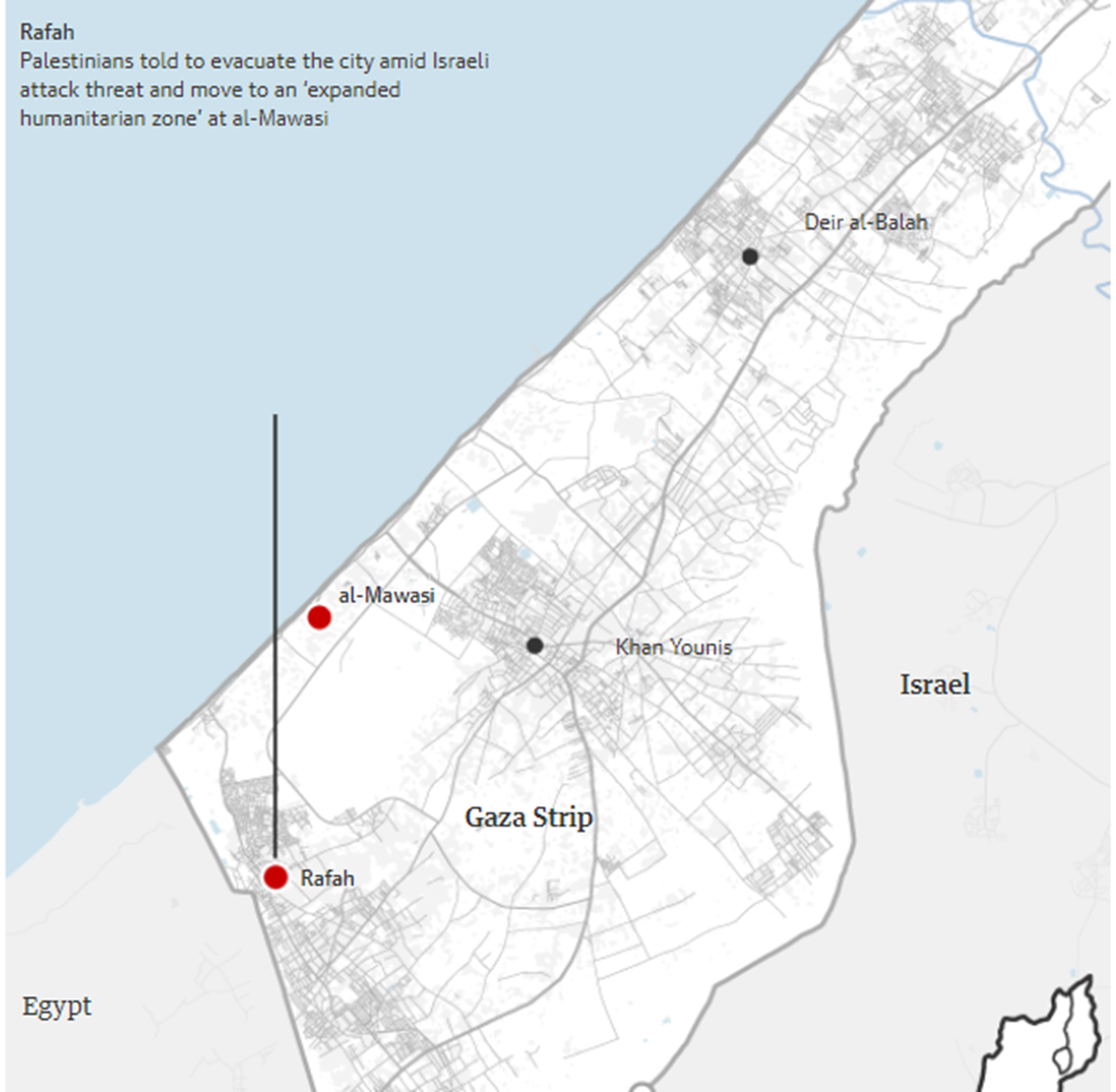 Wilayah Rafah di Gaza 