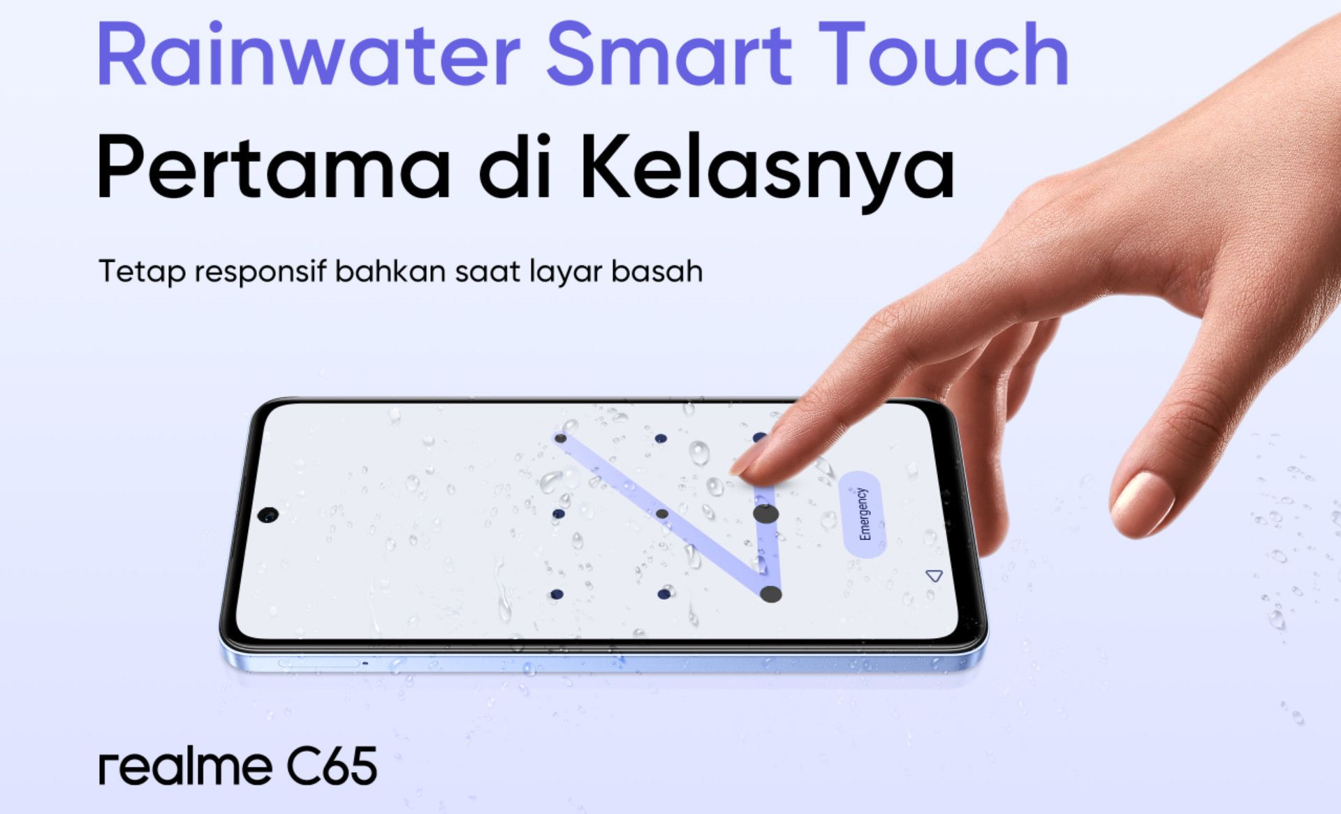 Teknologi Rainwater Smart Touch di Realme C65