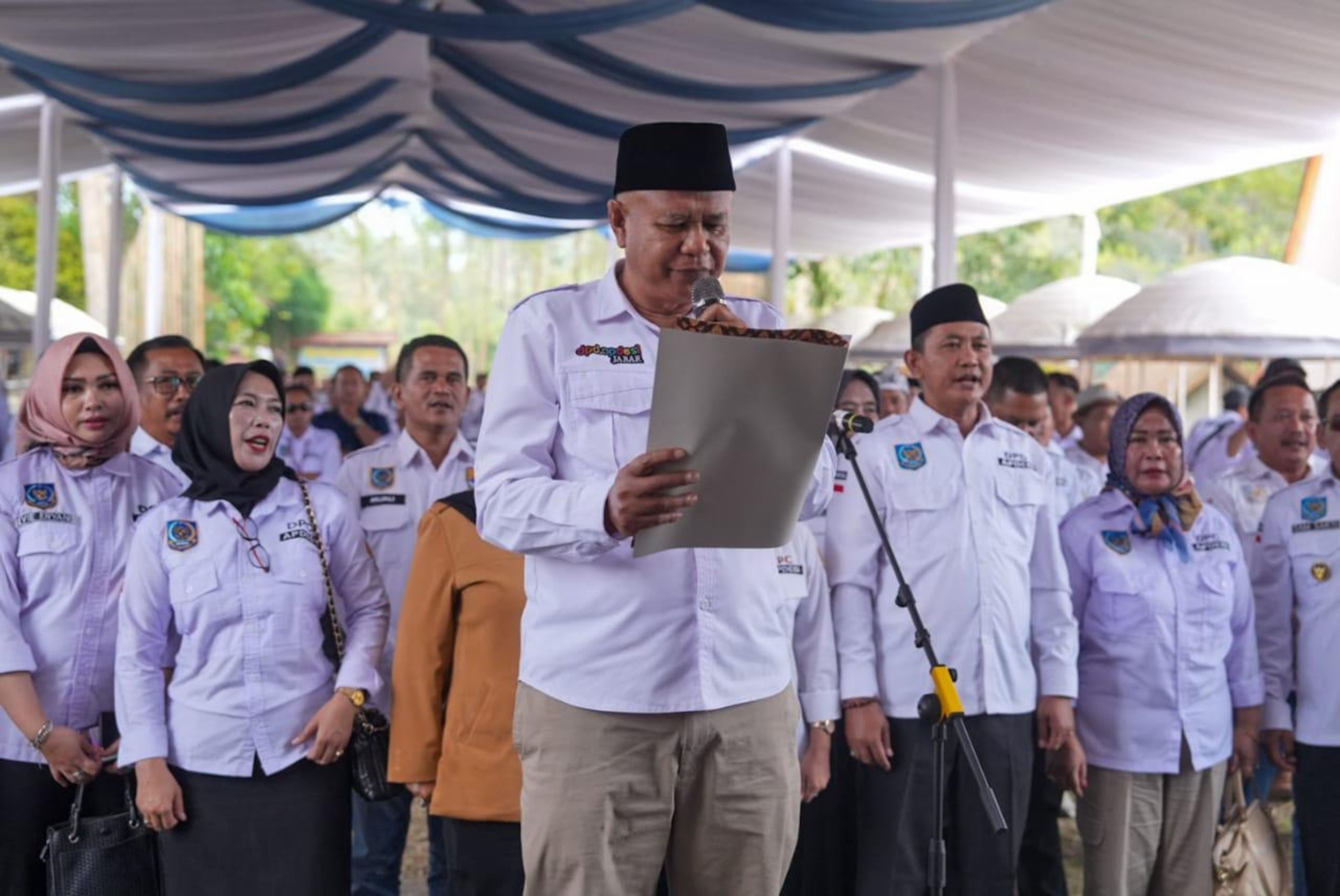 Para Kepala desa (Kades) se-Jawa Barat pada acara  silaturahmi Asosiasi Pemerintah Desa Seluruh Indonesia (Apdesi)./ Kabar Tasikmalaya