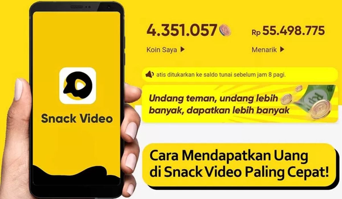 Nikmati aplikasi penghasil uang Snack Video, dapatkan saldo DANA gratis