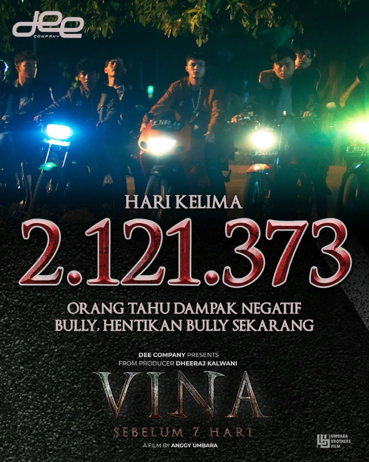 Jumlah perolehan penonton film Vina Sebelum 7 Hari dihari ke-3 penayangan sudah tembus 2 juta penonton