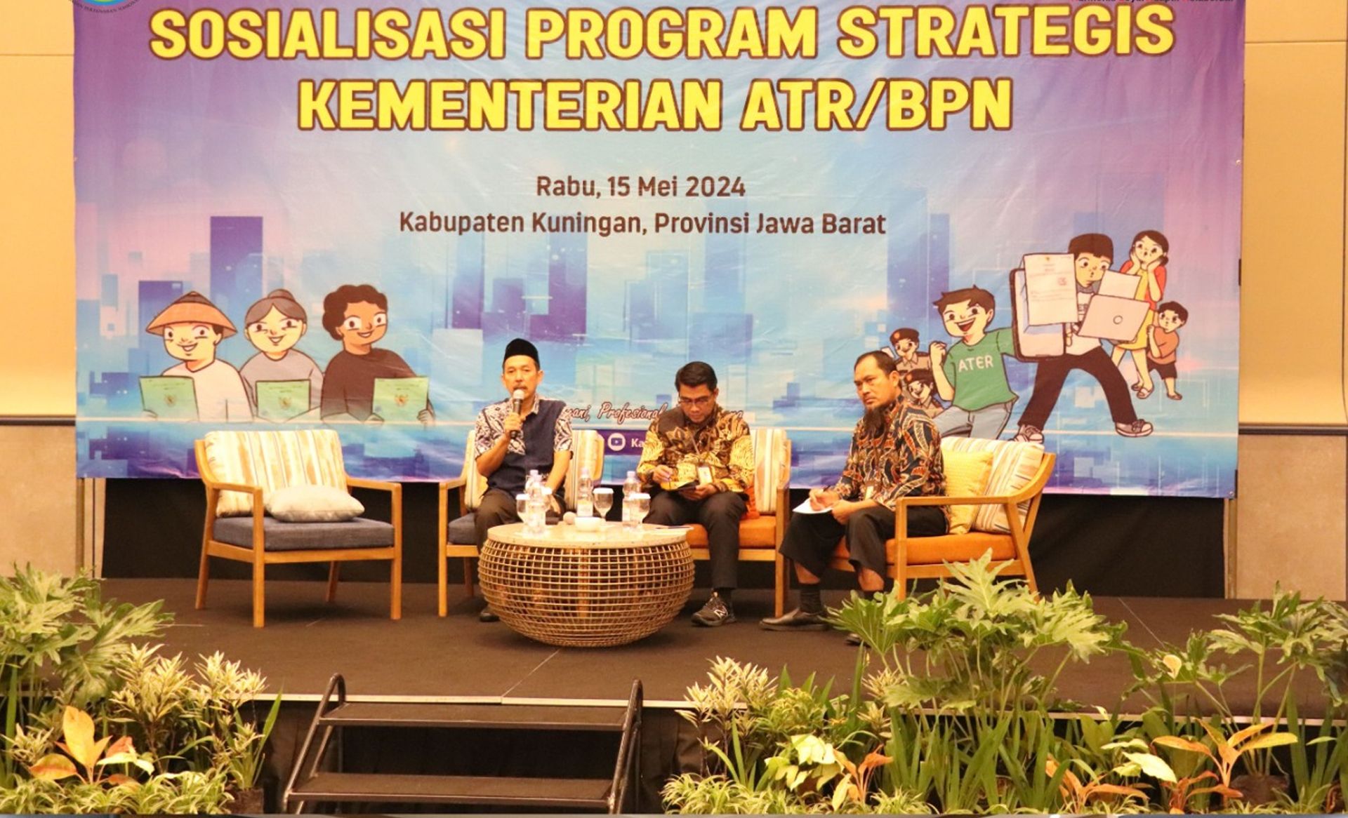 Kantor BPN Kuningan Sosialisasikan Program Strategis Nasional Kementerian ATR BPN, Rabu 15 Mei 2024