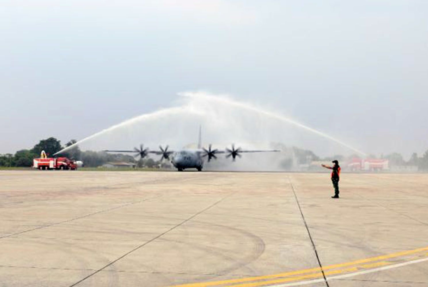Pesawat kelima C-130J-30 Super Hercules TNI AU dengan tail number A-1342 yang merupakan pesawat angkut militer produksi Lockheed Martin, Amerika Serikat (AS) telah tiba dan mendarat dengan sempurna di Apron Lanud Halim Perdanakusuma, Jakarta.