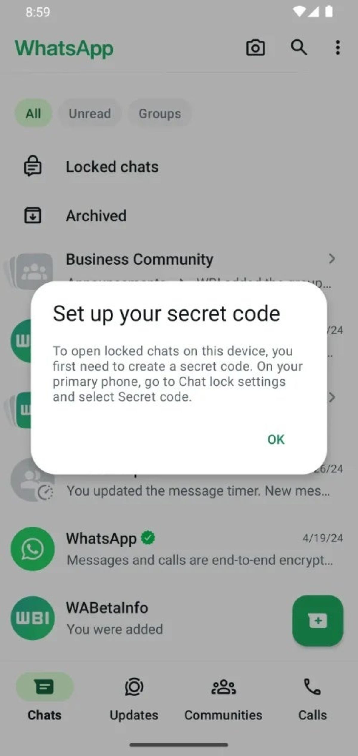 Fitur baru WhatsApp Beta terbaru dengan prioritas obrolan terkunci yang ditautkan