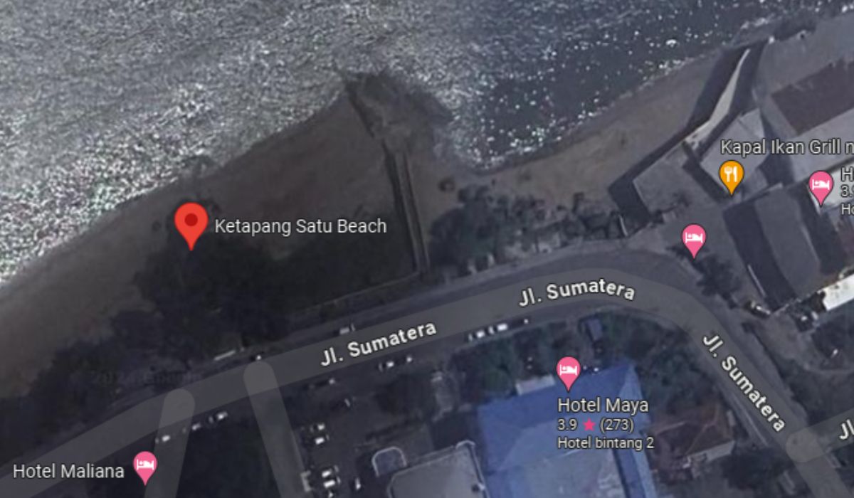 Peta lokasi Pantai Ketapang Satu Kota Kupang, NTT.//