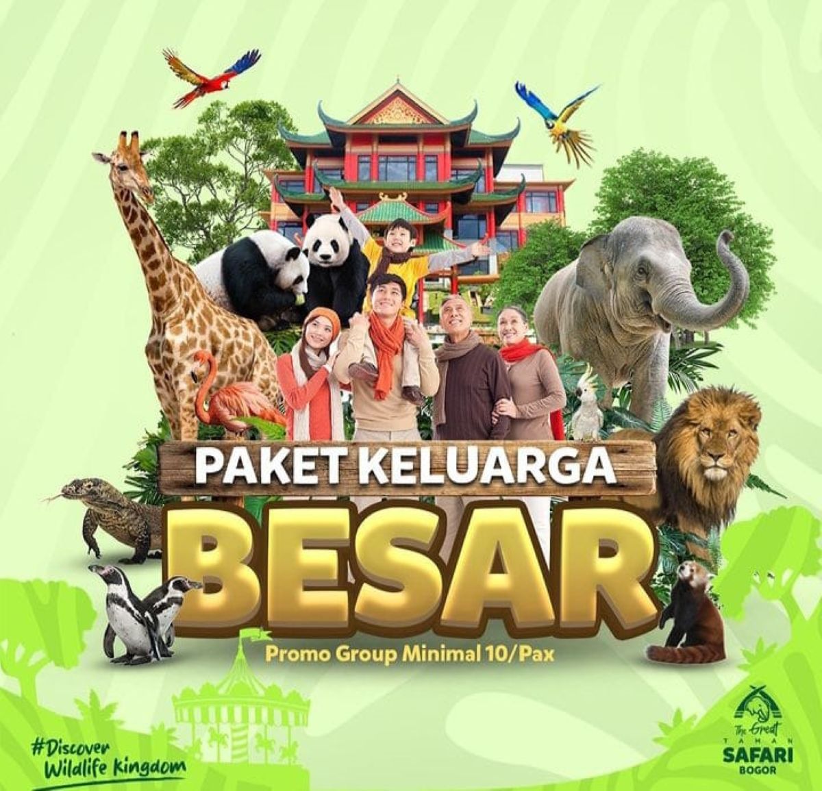 Promo Paket Keluarga Besar Taman Safari Bogor berlaku 15 Mei s.d 15 Agustus 2024