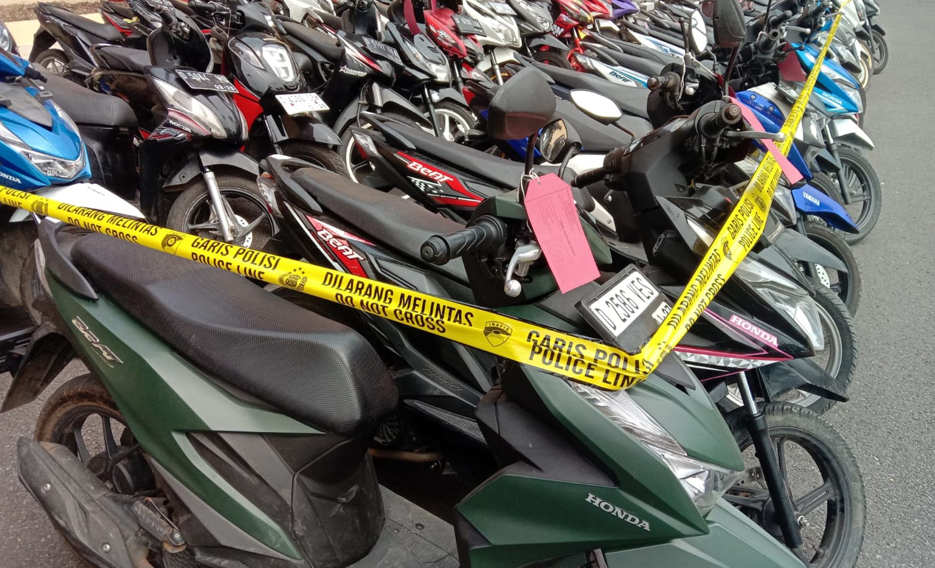 Barang bukti kasus pencurian motor yang diamankan Polresta Bandung, Rabu 22 Mei 2024