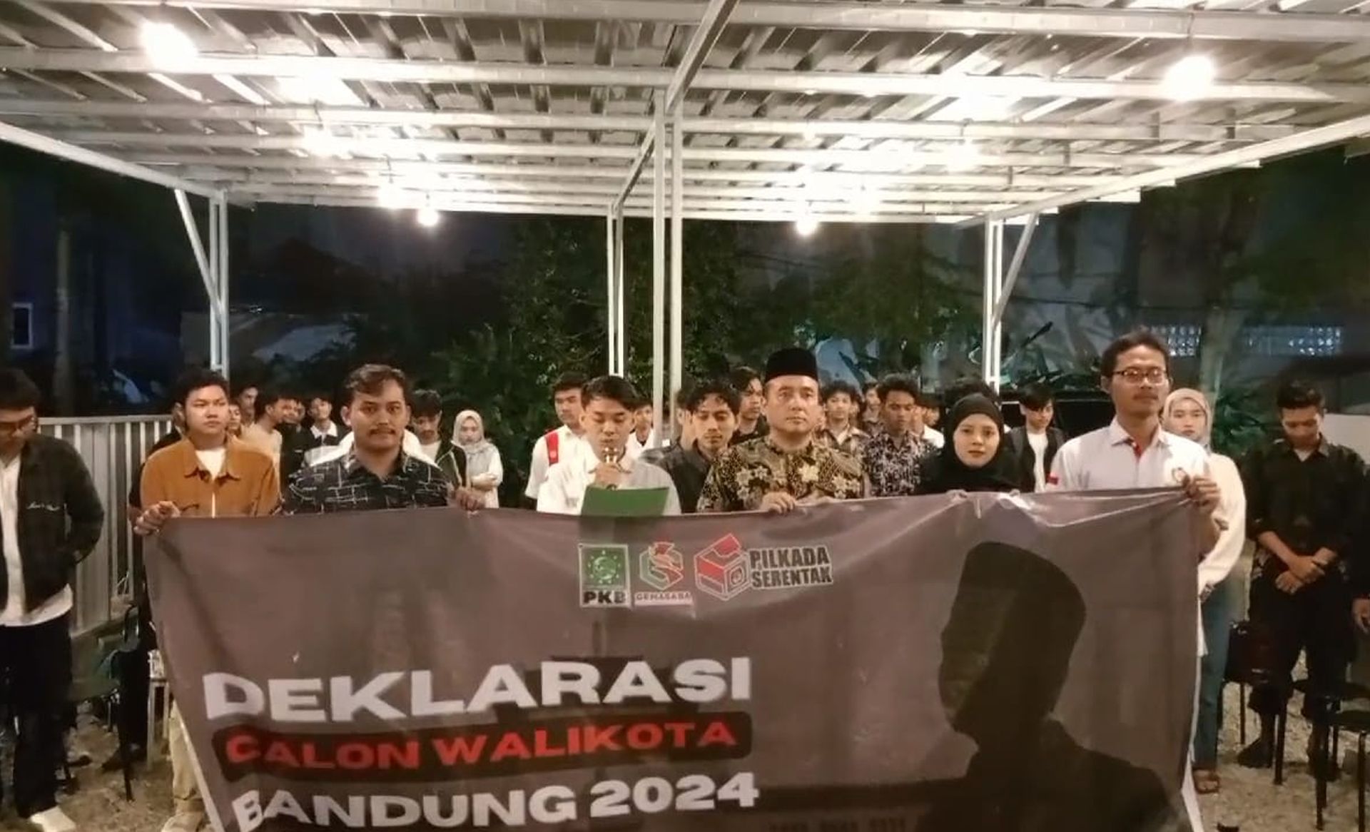 Deklarasi dukungan Gemasaba kota Bandung untuk Erwin maju di Pilwalkot Bandung 2024.
