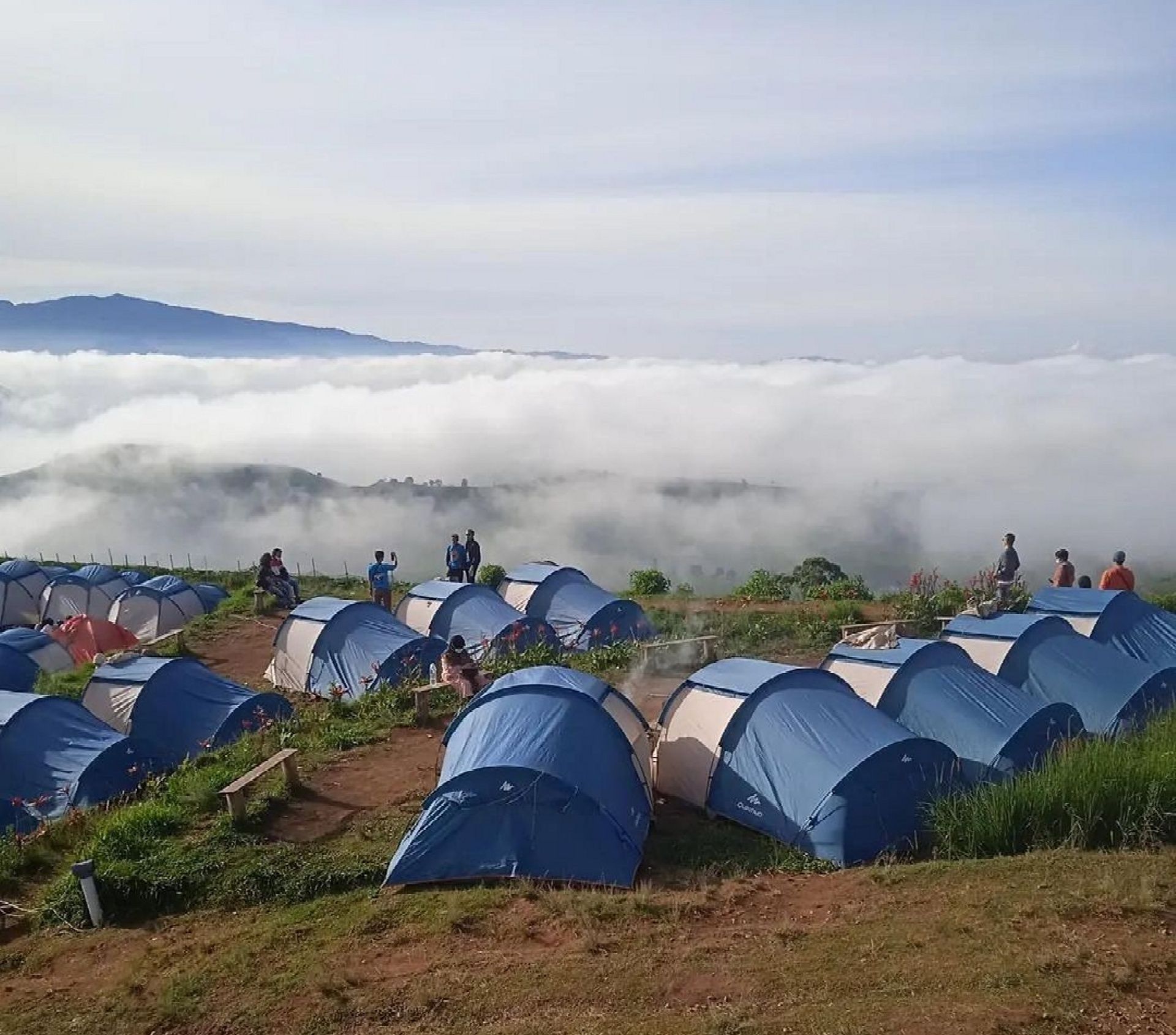 Harga tiket Taman Langit Pangalengan Bandung untuk camping dengan pemandangan alam estetik 