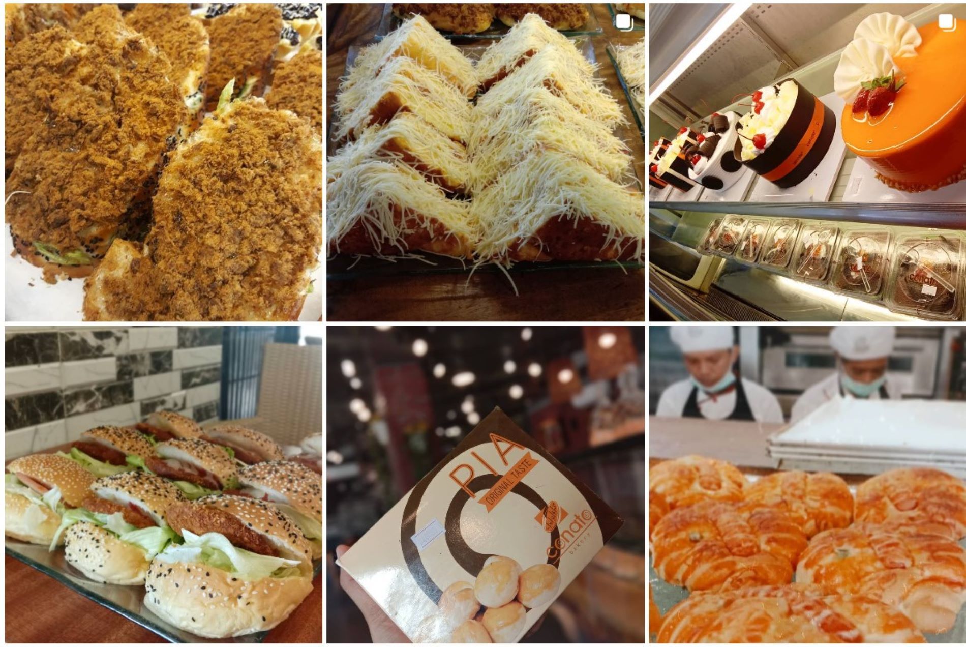 Beberapa varian cake dan pastry di Conato Bakery and cafe/