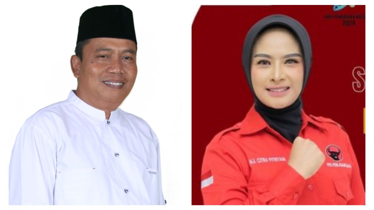 Pasangan yang diusung oleh PDIP di Pilkada Pangandaran 2024, Citra Pitriyami (kanan) dan Ino Darsono (kiri).*