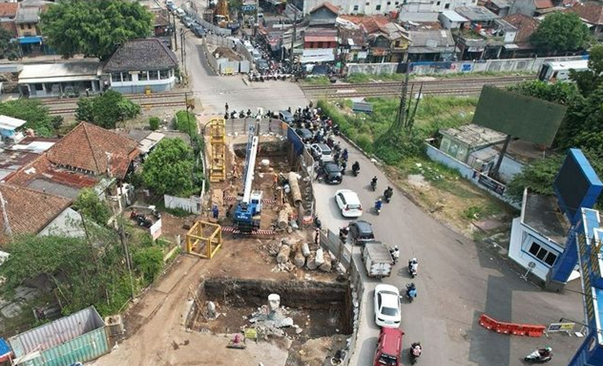 Update kondisi pembangunan flyover Nurtanio Kota Bandung.