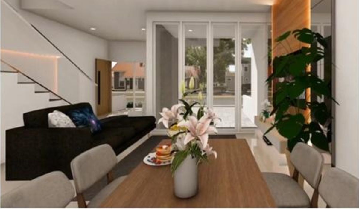 Interior rumah minimalis kontemporer 2 lantai ukuran 6×7.//