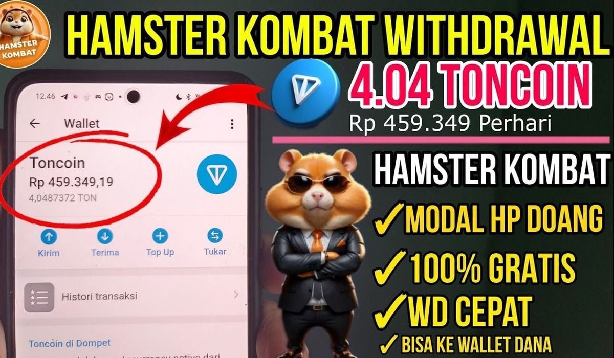 Game IDOB Hamster Combat: Cara mendapatkan saldo DANA gratis! Ikuti tutorial Herz ID untuk penghasilan legit