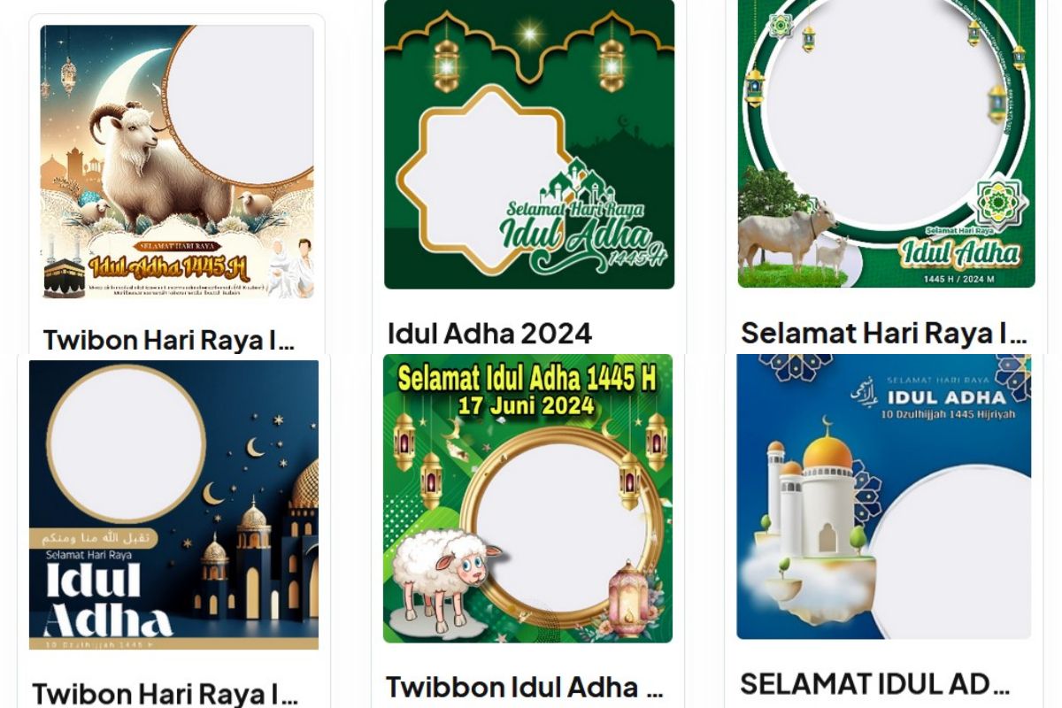 Berikut ini 25 link Twibbon Idul Adha 2024 gratis dengan berbagai bingkai foto menarik.
