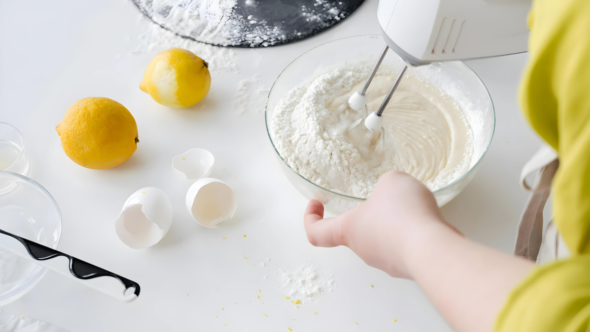 Ilustrasi. Cara membuat adonan kue aci atau kue sagu