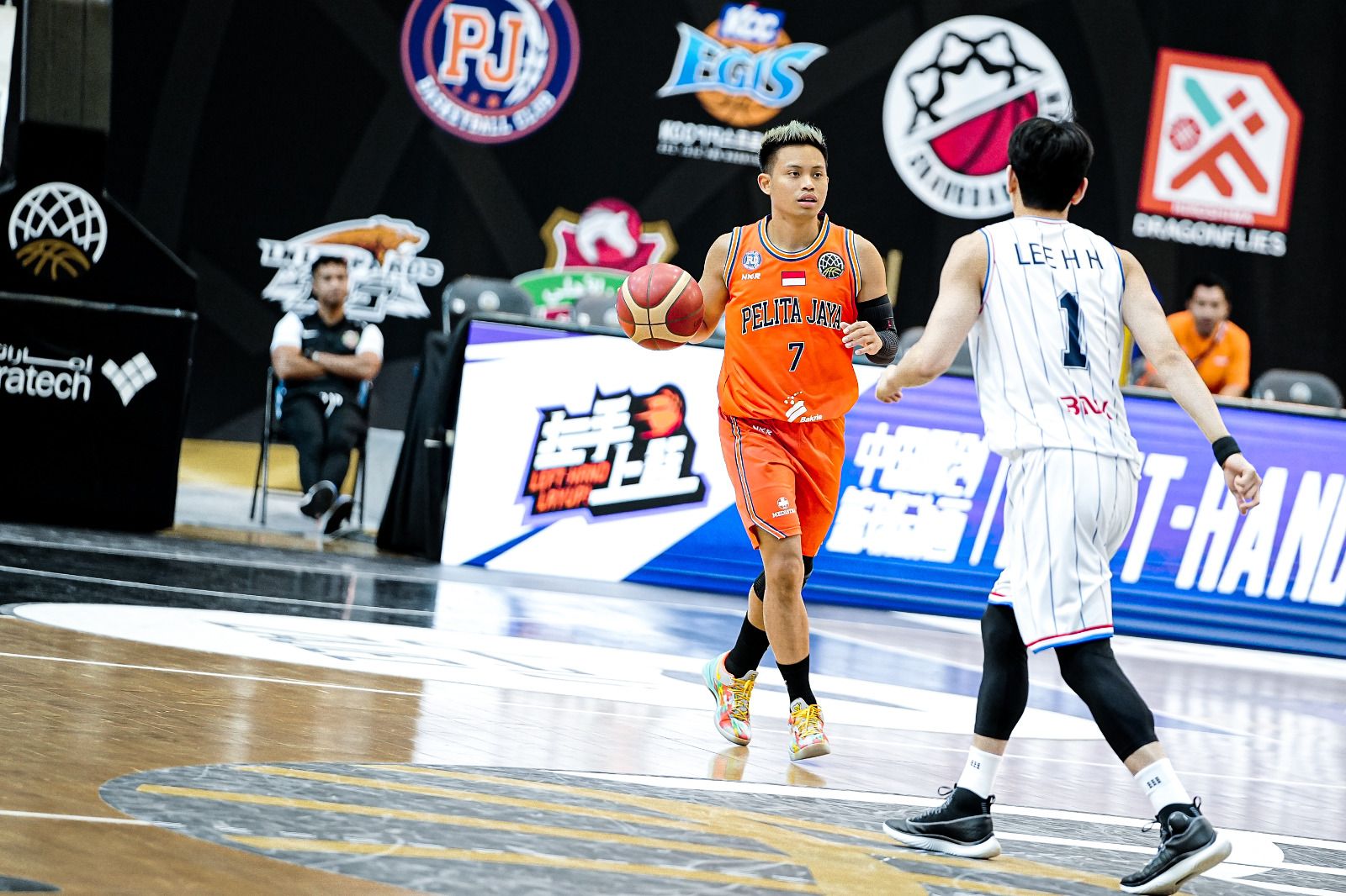 Pemain Pelita Jaya Andakara Prastawa di FIBA BCL Asia 2024. 