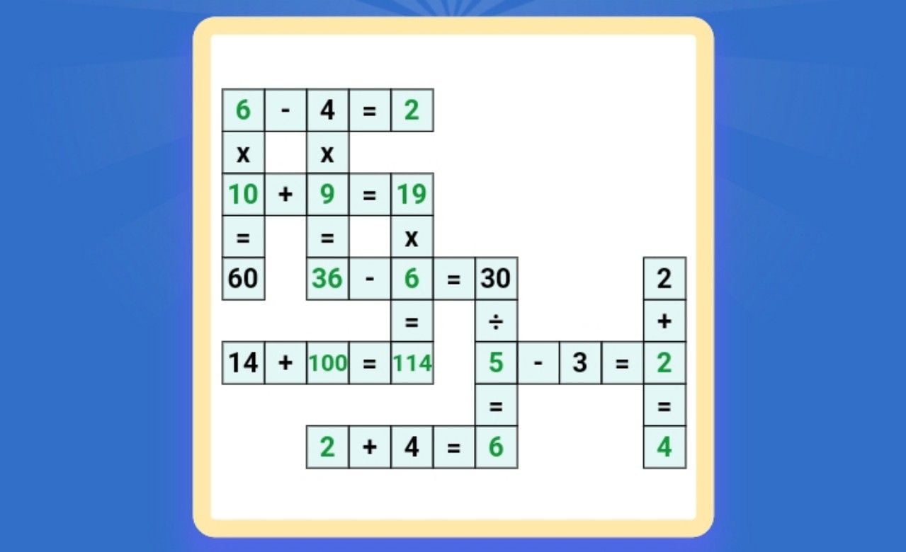 Bukan WOW, ini kunci jawaban tantangan harian tingkat sulit dari Cross Math Puzzle Game hari ini, Sabtu 15 Juni 2024.