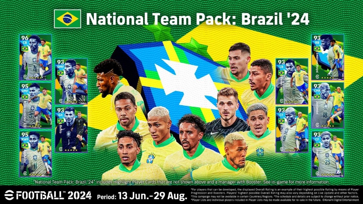 National Team Pack Brazil 2024 di eFootball.