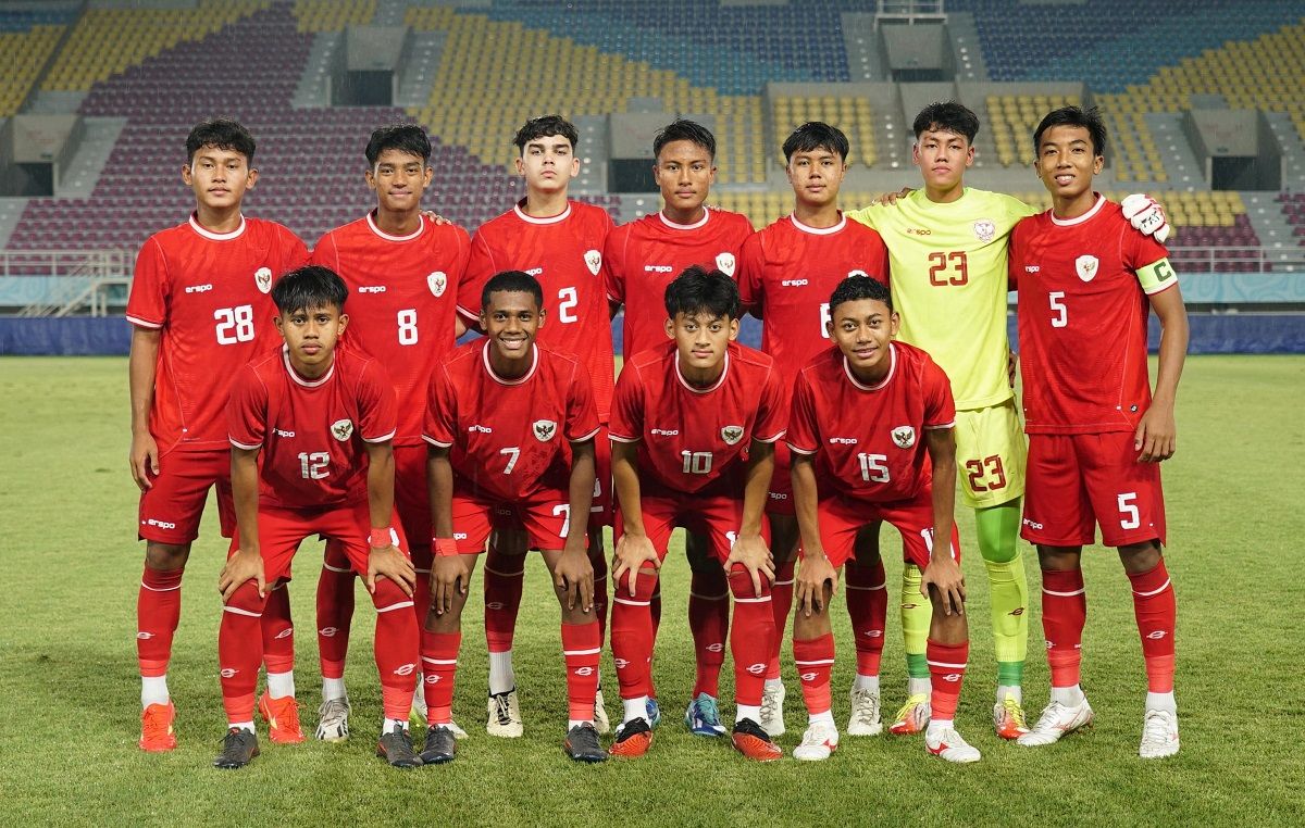 Starting 11 Timnas Indonesia U16 dalam salah satu pertandingan. Siap menghadapi Laos ajang ASEAN Boys Championship U16 2024 pada Kamis 27 Juni 2024.*/Kabar Priangan/Foto PSSI