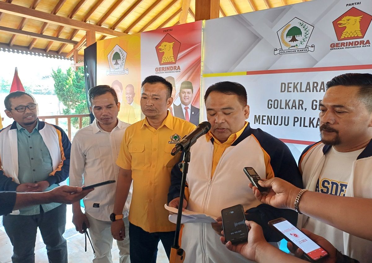 Ketua DPD/DPC menyatakan sepakat dalam koalisi Sugih Mukti, di Tumaritis, (21/6/2024).