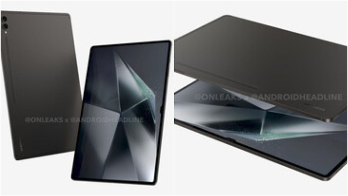 Tampilan render Samsung Galaxy Tab S10 Ultra.