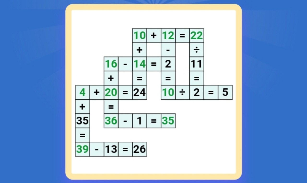 Bukan WOW, ini kunci jawaban tantangan harian tingkat mudah dari Cross Math Puzzle Game hari ini, Jumat 28 Juni 2024.