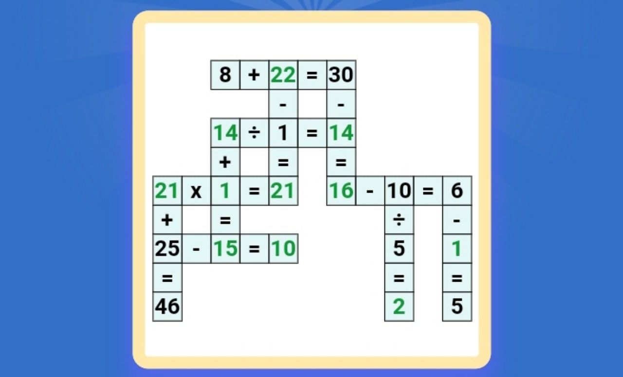 Bukan WOW, ini kunci jawaban tantangan harian tingkat mudah dari Cross Math Puzzle Game hari ini, Minggu 30 Juni 2024.