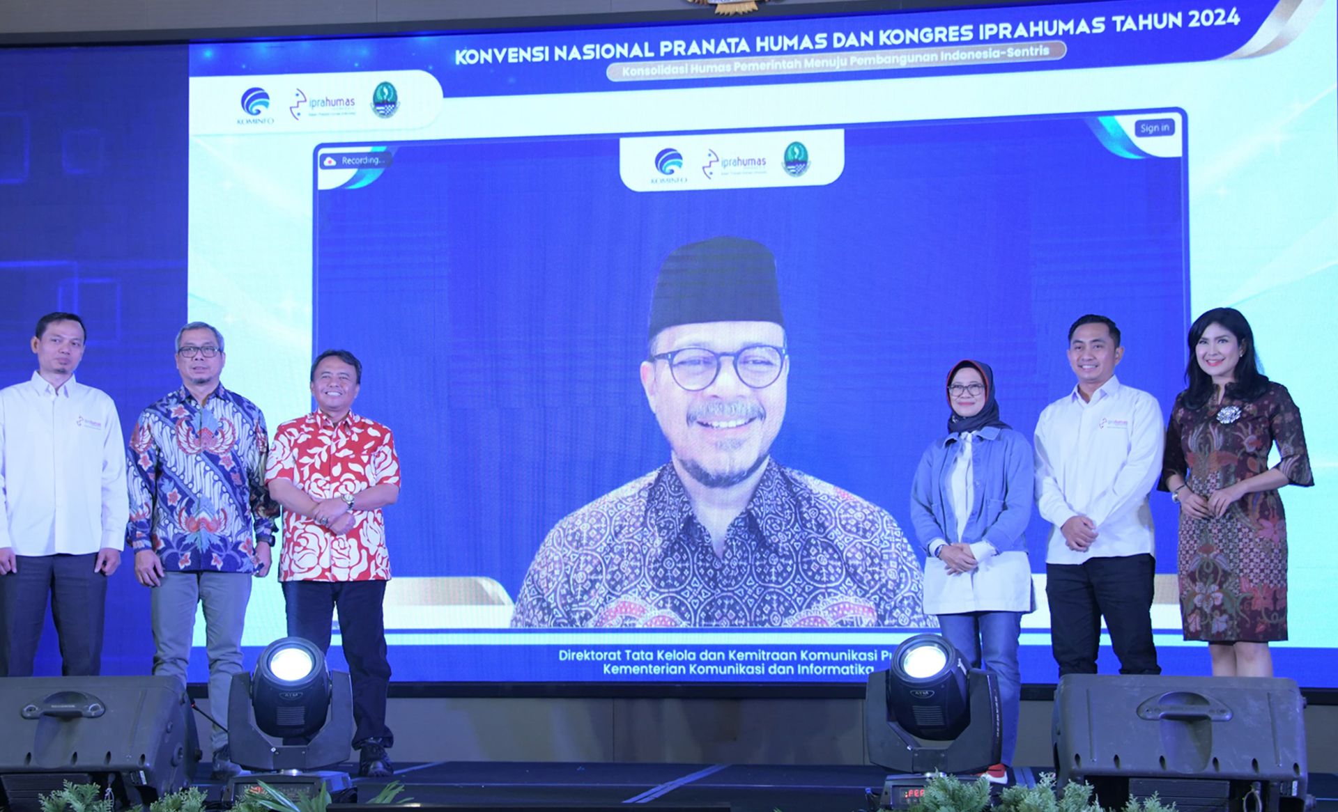 Acara Konvensi Nasional Pranata Humas dan Kongres Ikatan Pranata Humas Indonesia (Iprahumas) Tahun 2024 di Pullman Bandung Grand Central, pada Rabu, 17 Juli 2024.