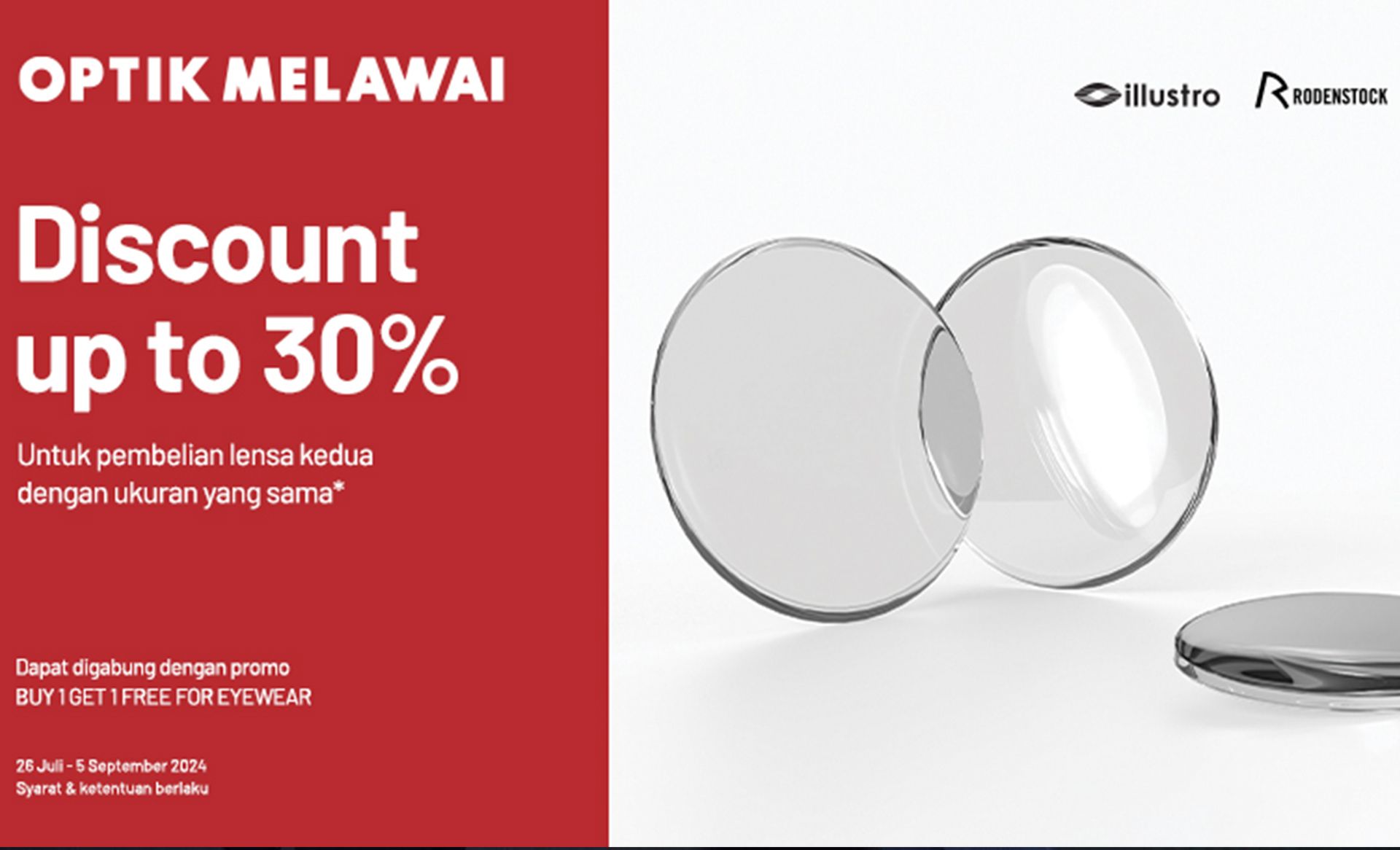 Promo dari Optik Melawai. 