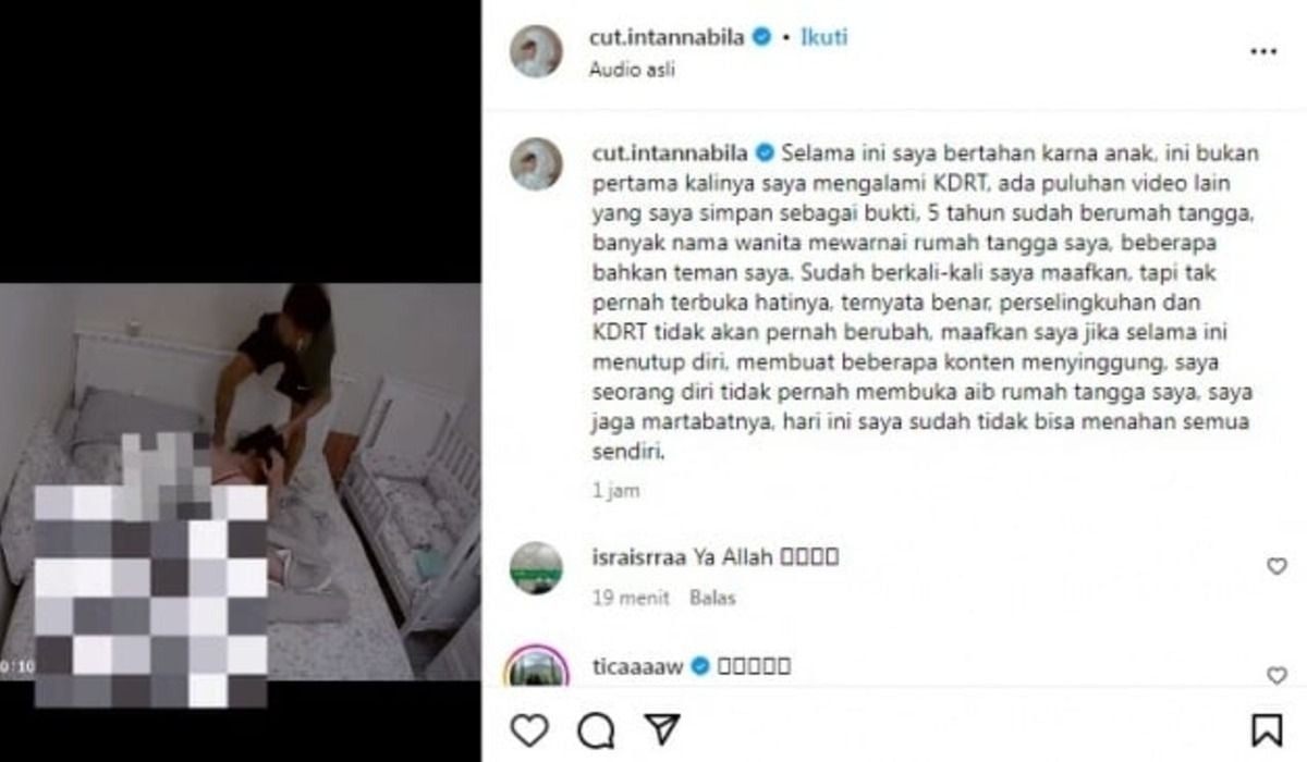 Selebgram Cut Intan Nabila Bongkar KDRT Berulang Dan Perselingkuhan ...